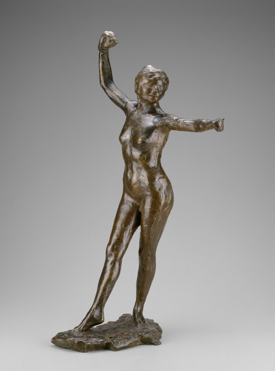 Dancer Ready to Dance, Right Foot Forward by Edgar Degas