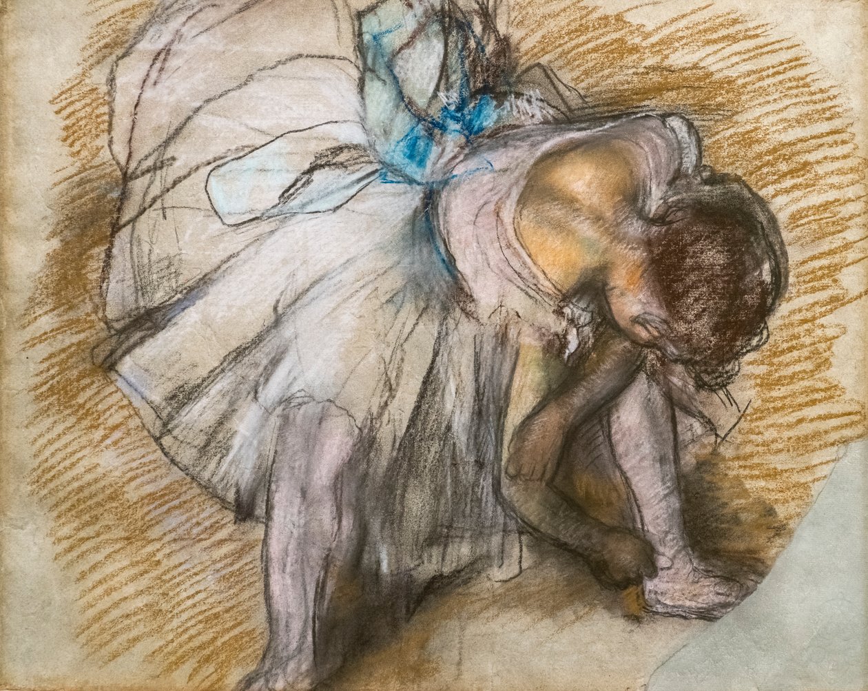 Dancer Adjusting Her Shoe by Edgar Degas