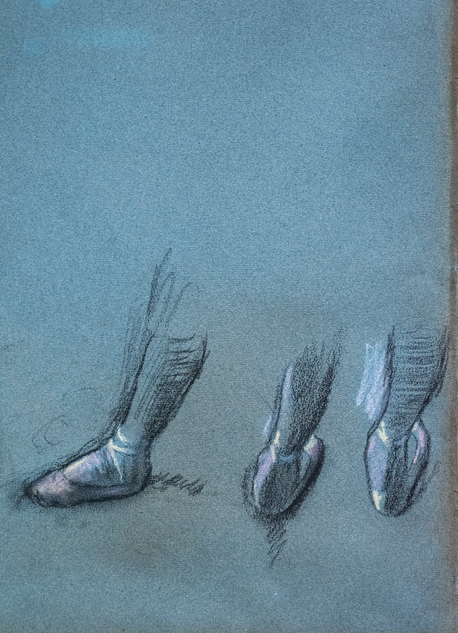Dancer from Back and Three Foot Studies (detail) by Edgar Degas