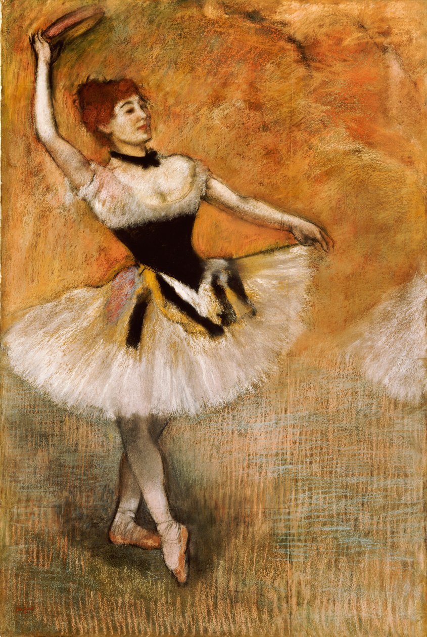 Dancer with Tambourine by Edgar Degas