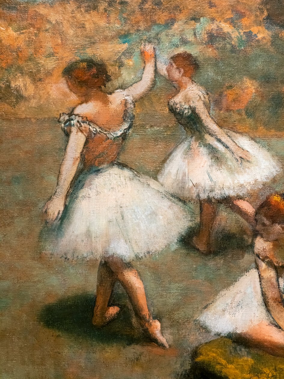 Dancers on the Stage (detail) by Edgar Degas