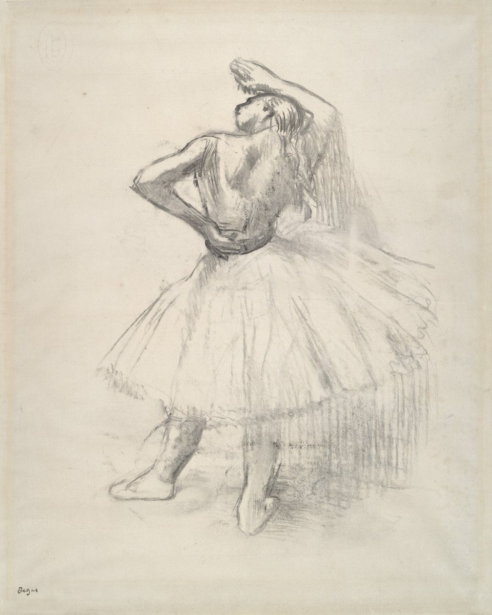 Standing Dancer with Right Arm Raised by Edgar Degas