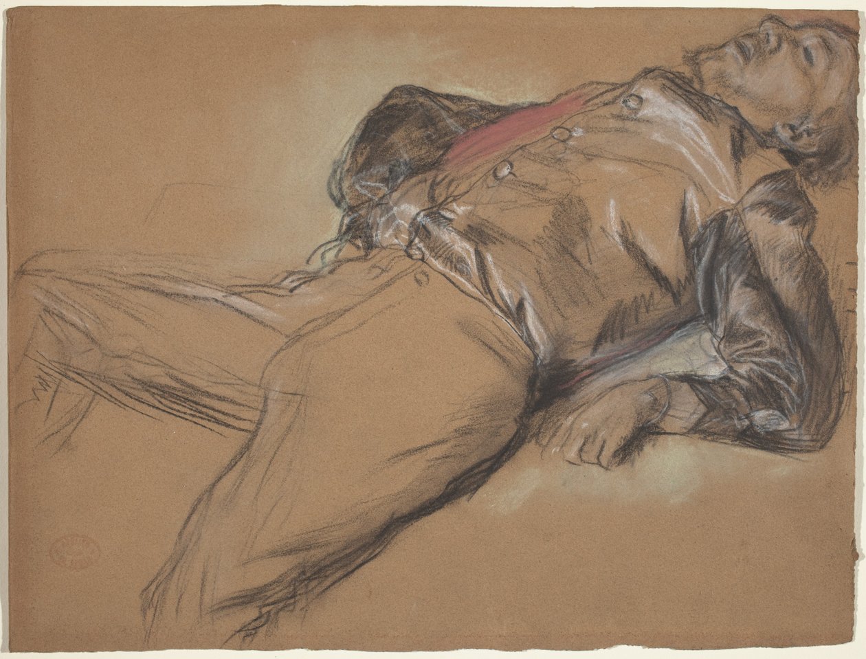 Fallen Jockey (study) by Edgar Degas