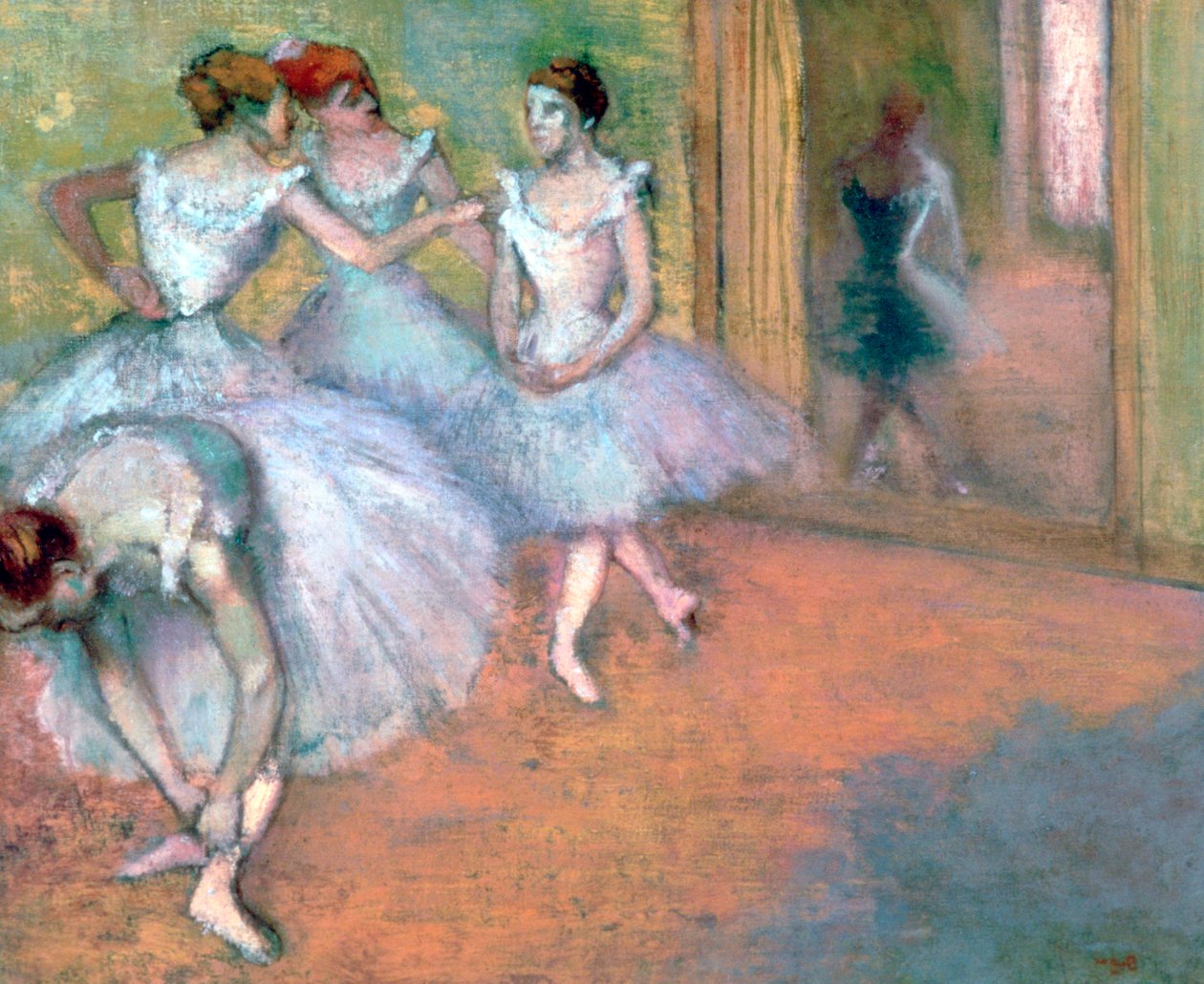 Four Dancers in the Foyer by Edgar Degas