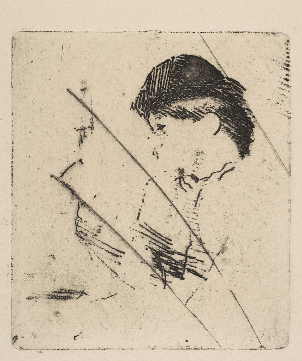 Head and Shoulders of a Young Woman in Profile I by Edgar Degas