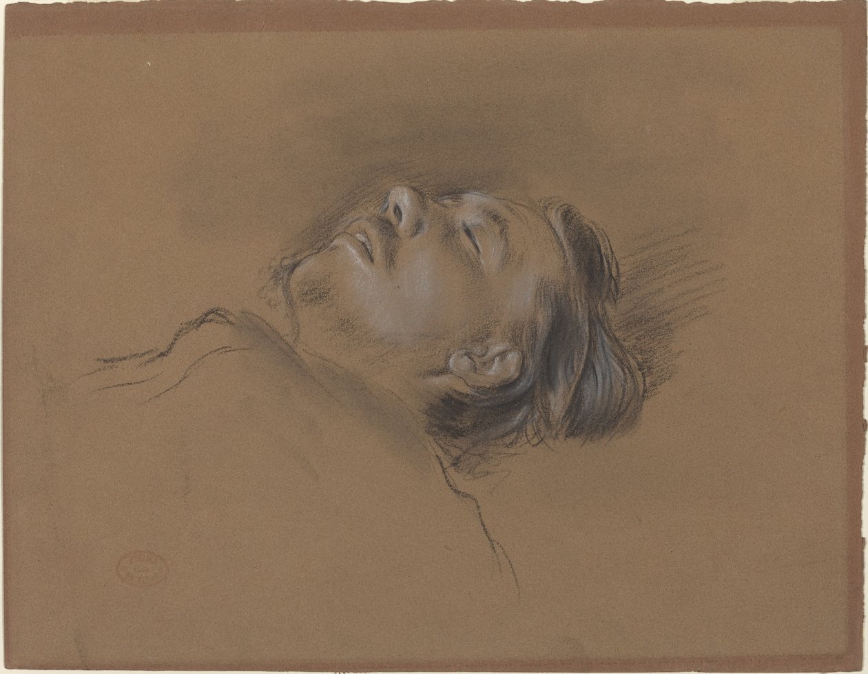 Head of the Fallen Jockey (study for "Scene from the Steeplechase: The Fallen Jockey") by Edgar Degas