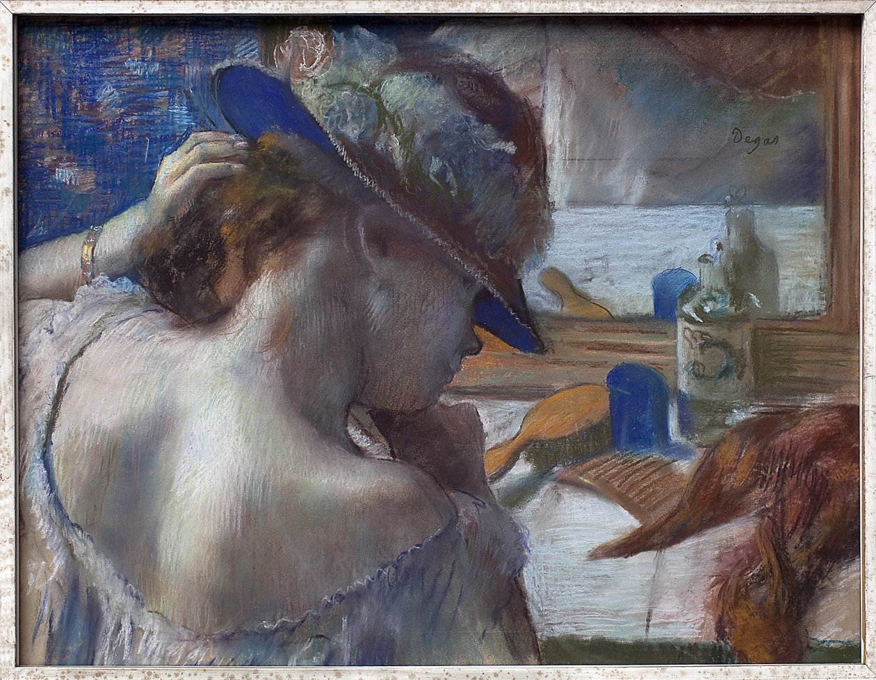 In Front of the Mirror by Edgar Degas