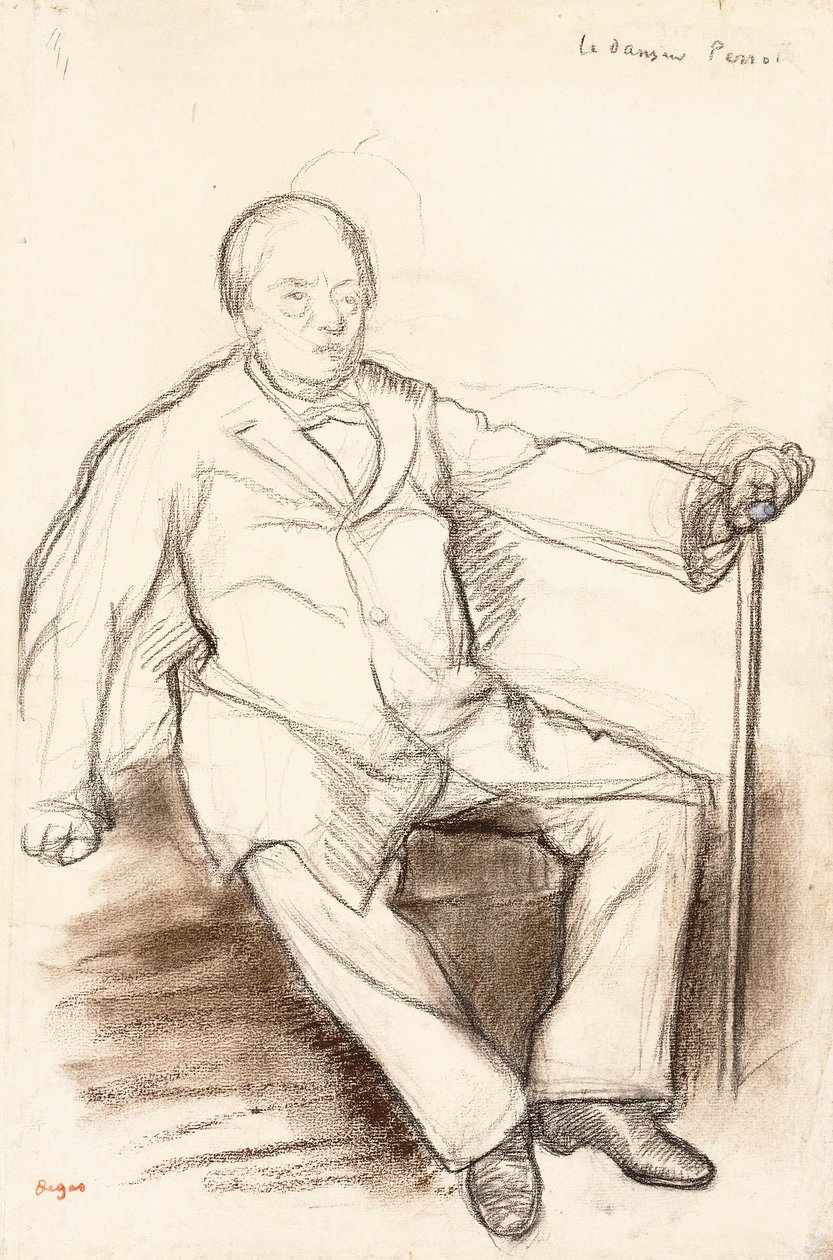 Jules Perrot, Study for The Dancer Perrot, Sitting by Edgar Degas