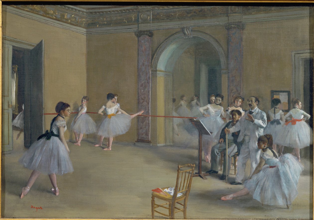 The Dance Foyer at the Opera on the Rue Le Peletier by Edgar Degas