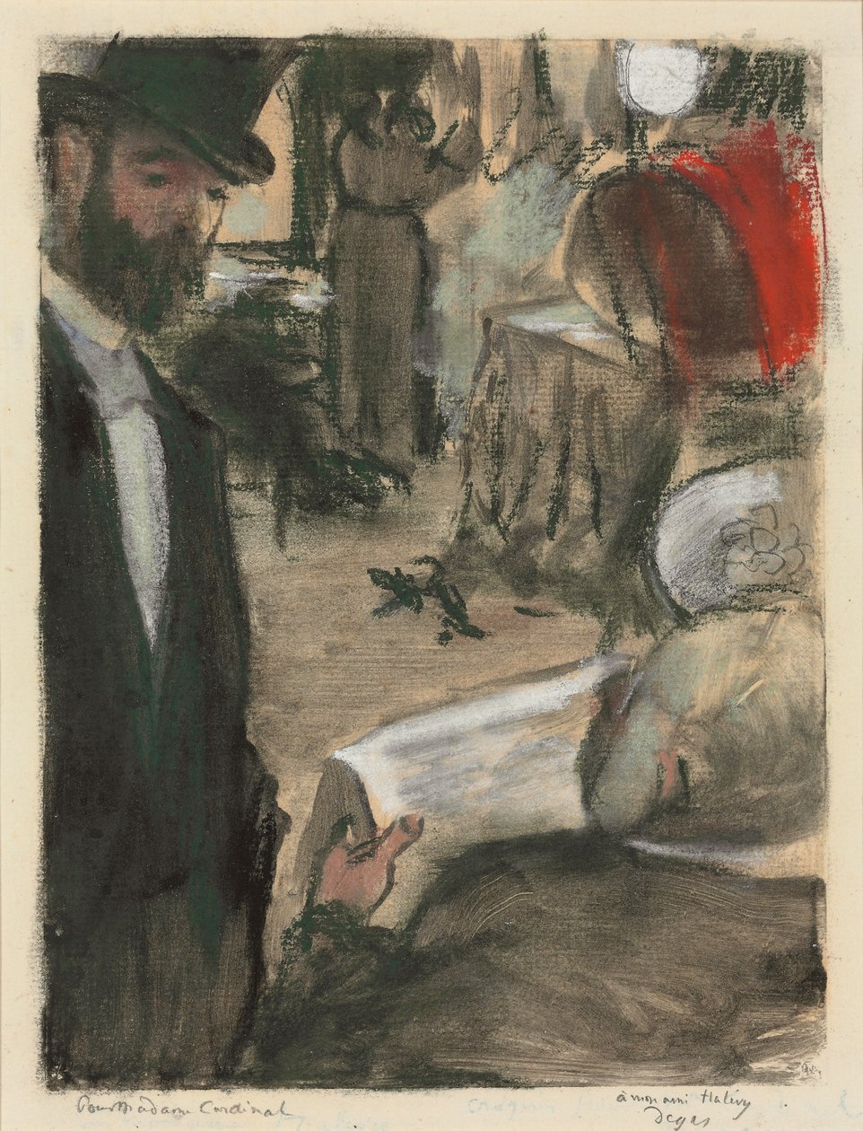 Ludovic Halevy Found Madame Cardinal in a Lounge by Edgar Degas