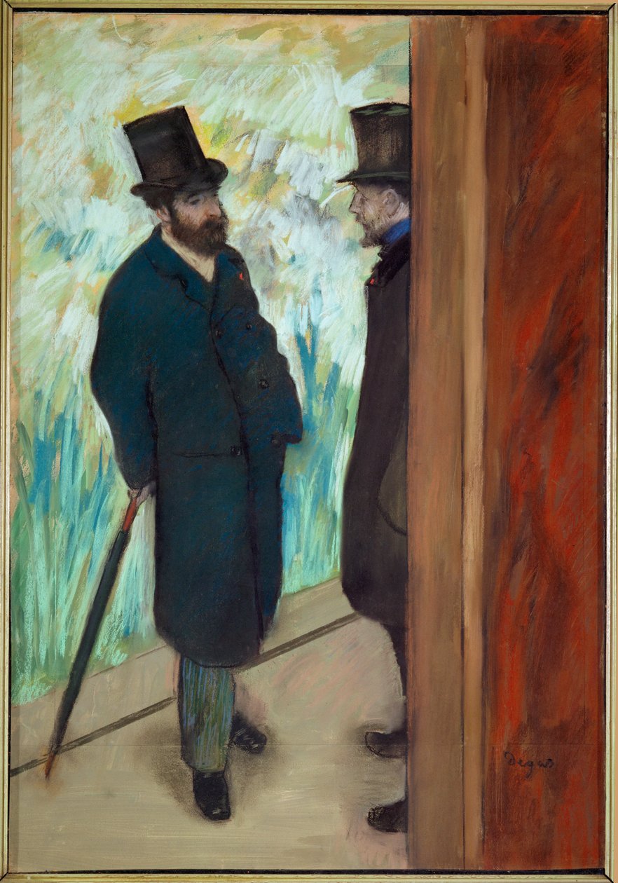 Ludovic Halevy and Albert Boulanger-Cave in the Wings of the Opera by Edgar Degas