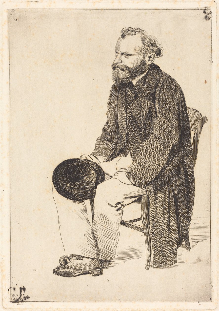 Manet Seated, Turned to the Left by Edgar Degas