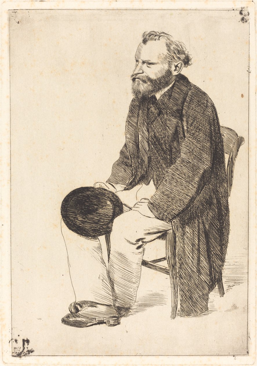 Manet Seated, Turned to the Left, c. 1861 by Edgar Degas