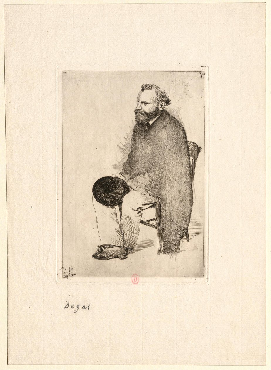[Man Seated 3/4 to the Left] by Edgar Degas
