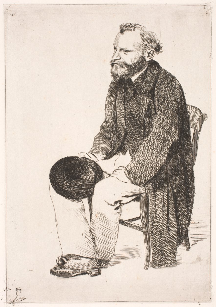 Manet Seated, Turned to the Left by Edgar Degas