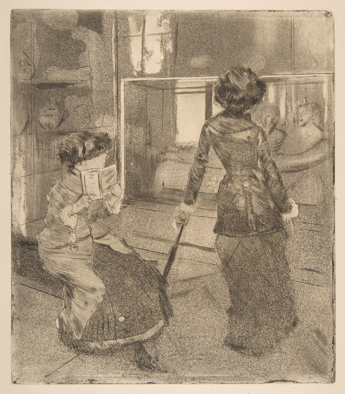 Mary Cassatt at the Louvre: The Etruscan Gallery by Edgar Degas