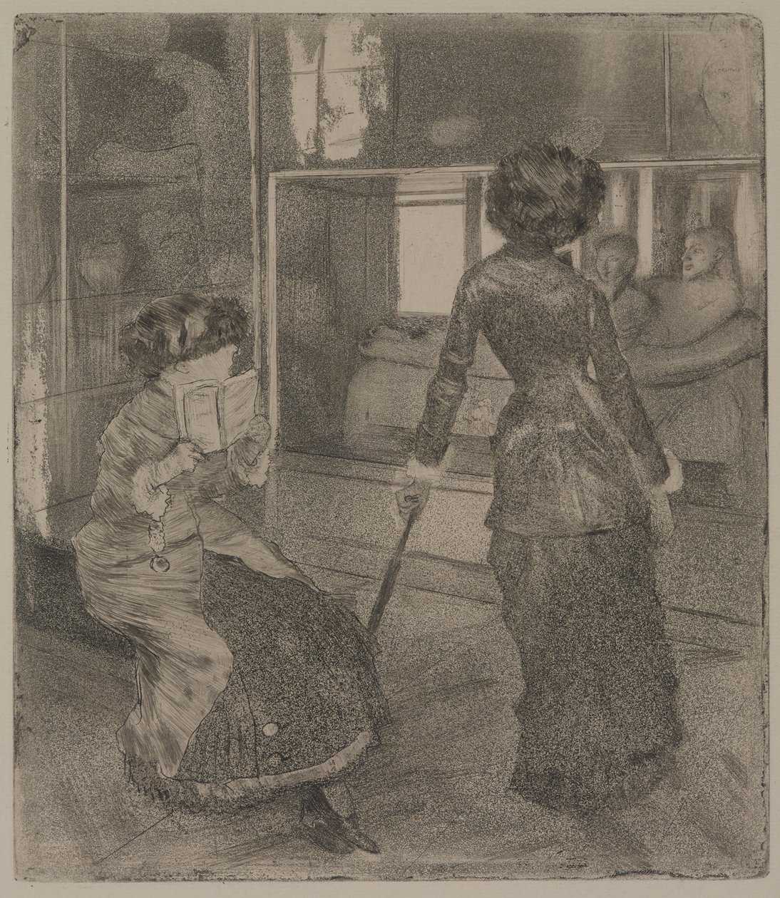 Mary Cassatt at the Louvre: The Etruscan Gallery by Edgar Degas