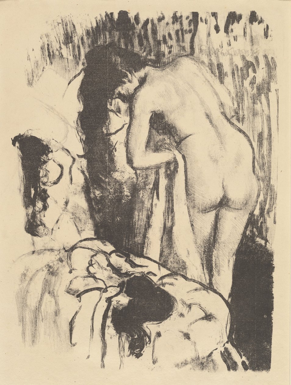 Nude Woman Standing, Drying Herself by Edgar Degas
