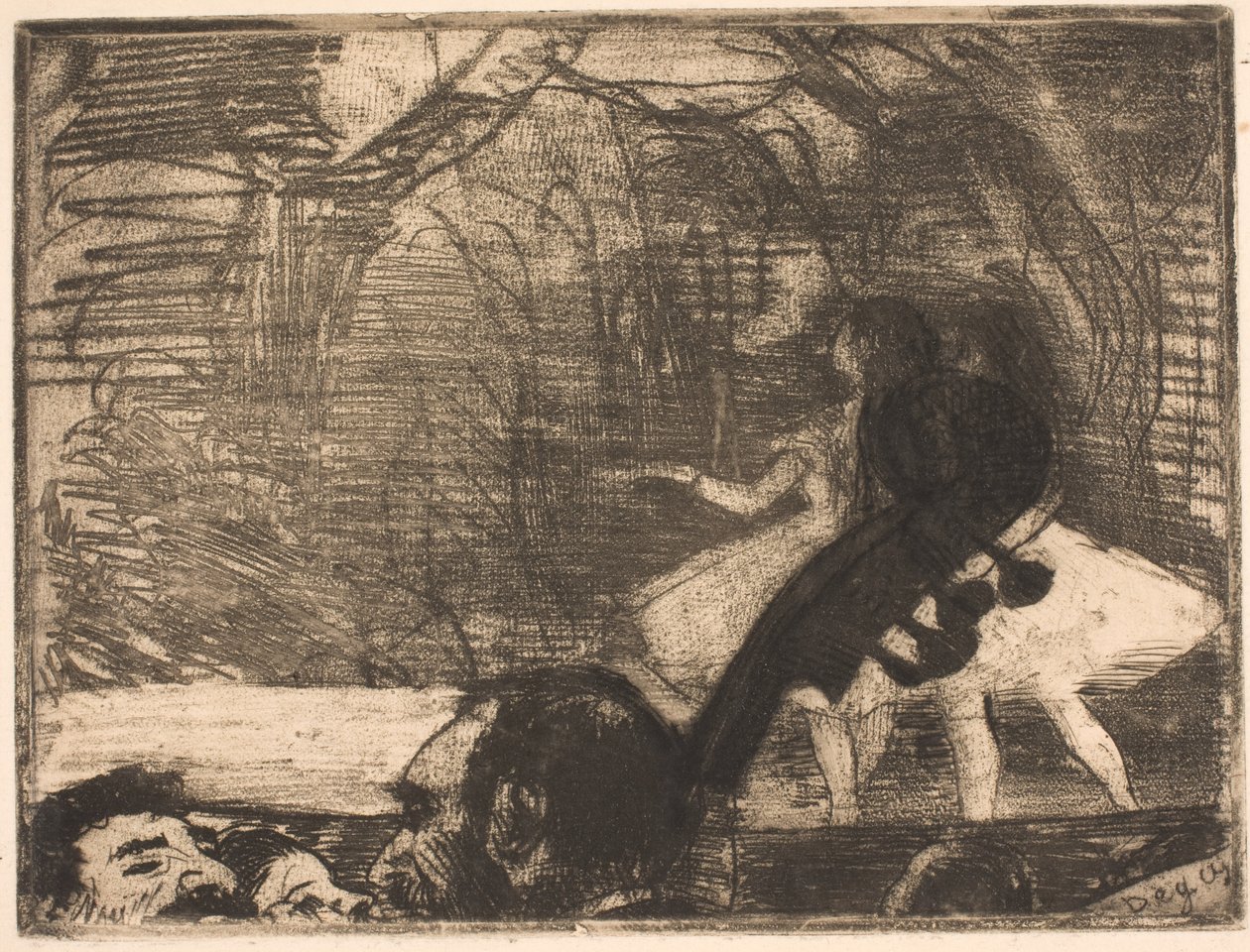 On Stage by Edgar Degas