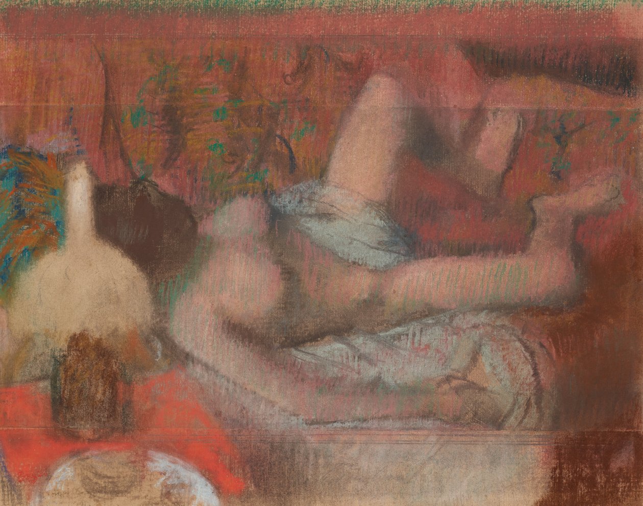 Reclining Nude Woman, c.1888-90 by Edgar Degas