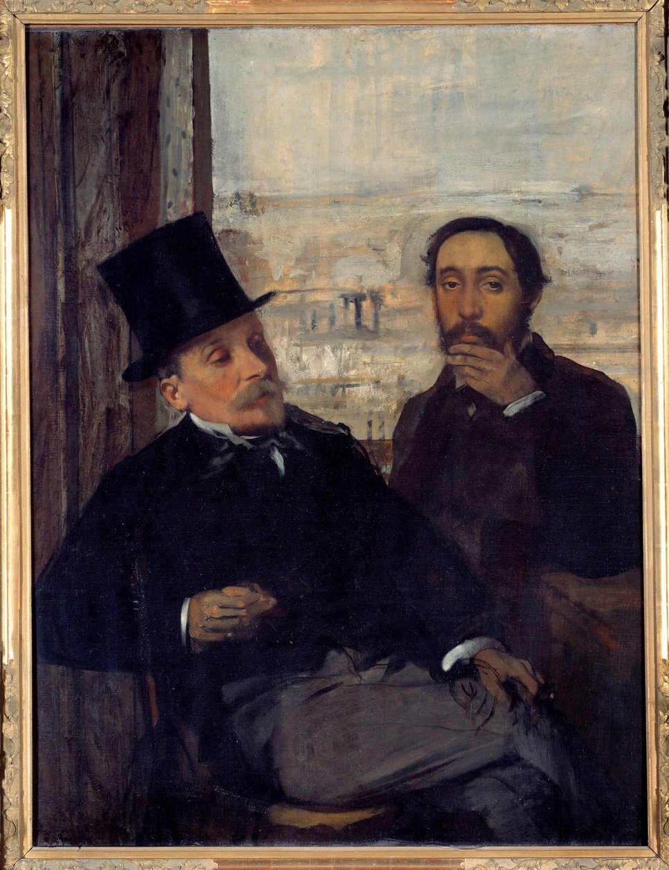 Self-portrait with the painter Evariste de Valernes (1816-1896) by Edgar Degas