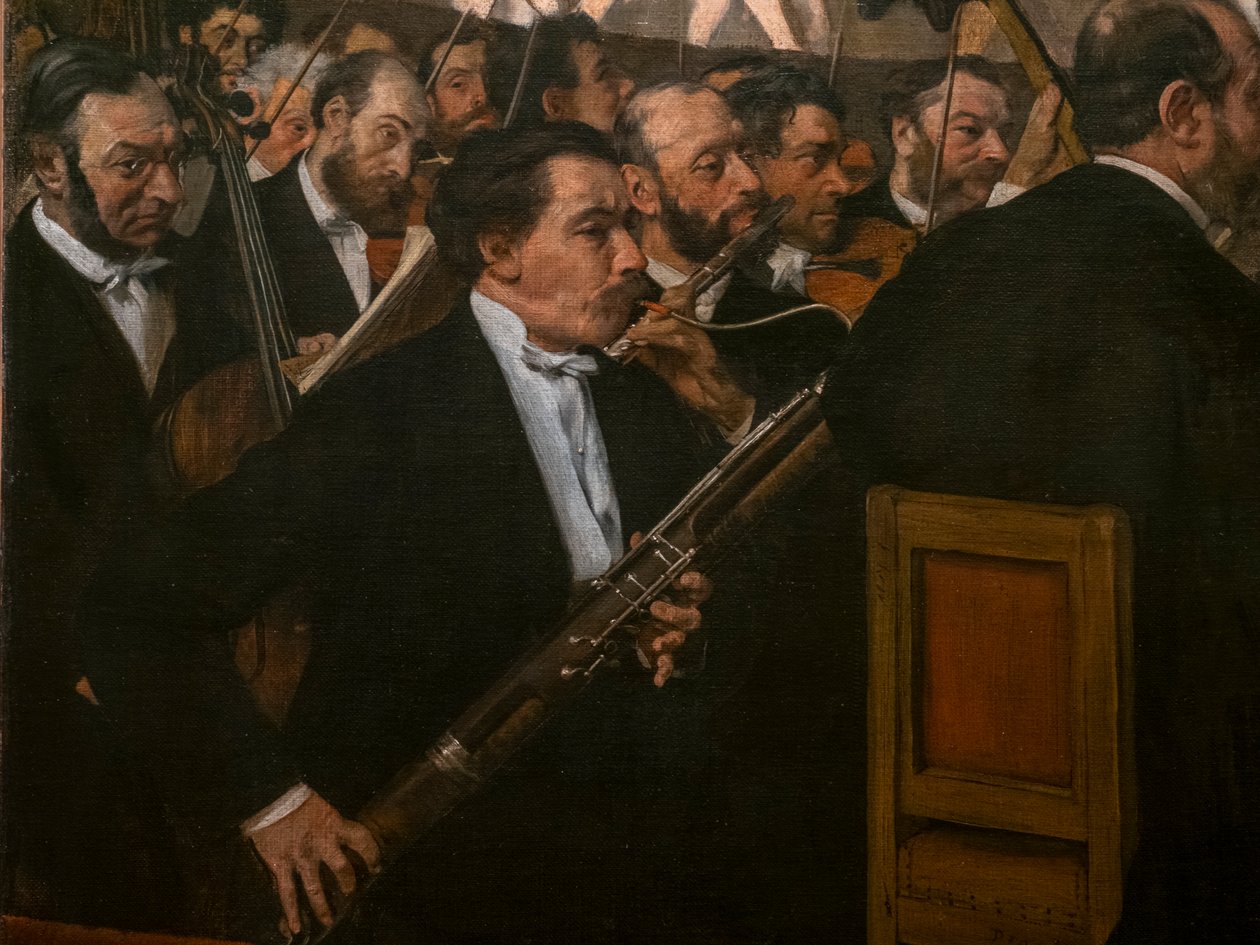 The Opera Orchestra (detail) by Edgar Degas