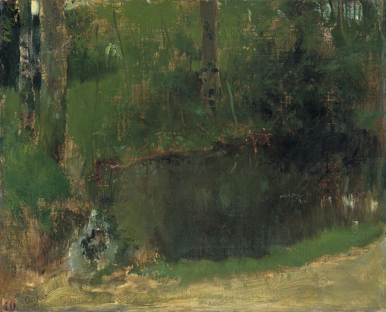 The Pond in the Forest, ca 1868 by Edgar Degas