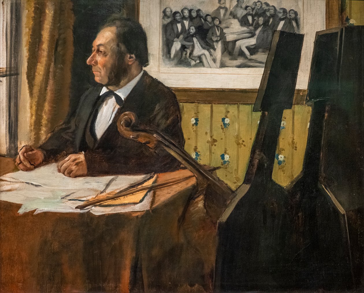 The Cellist Louis-Marie Pilet by Edgar Degas