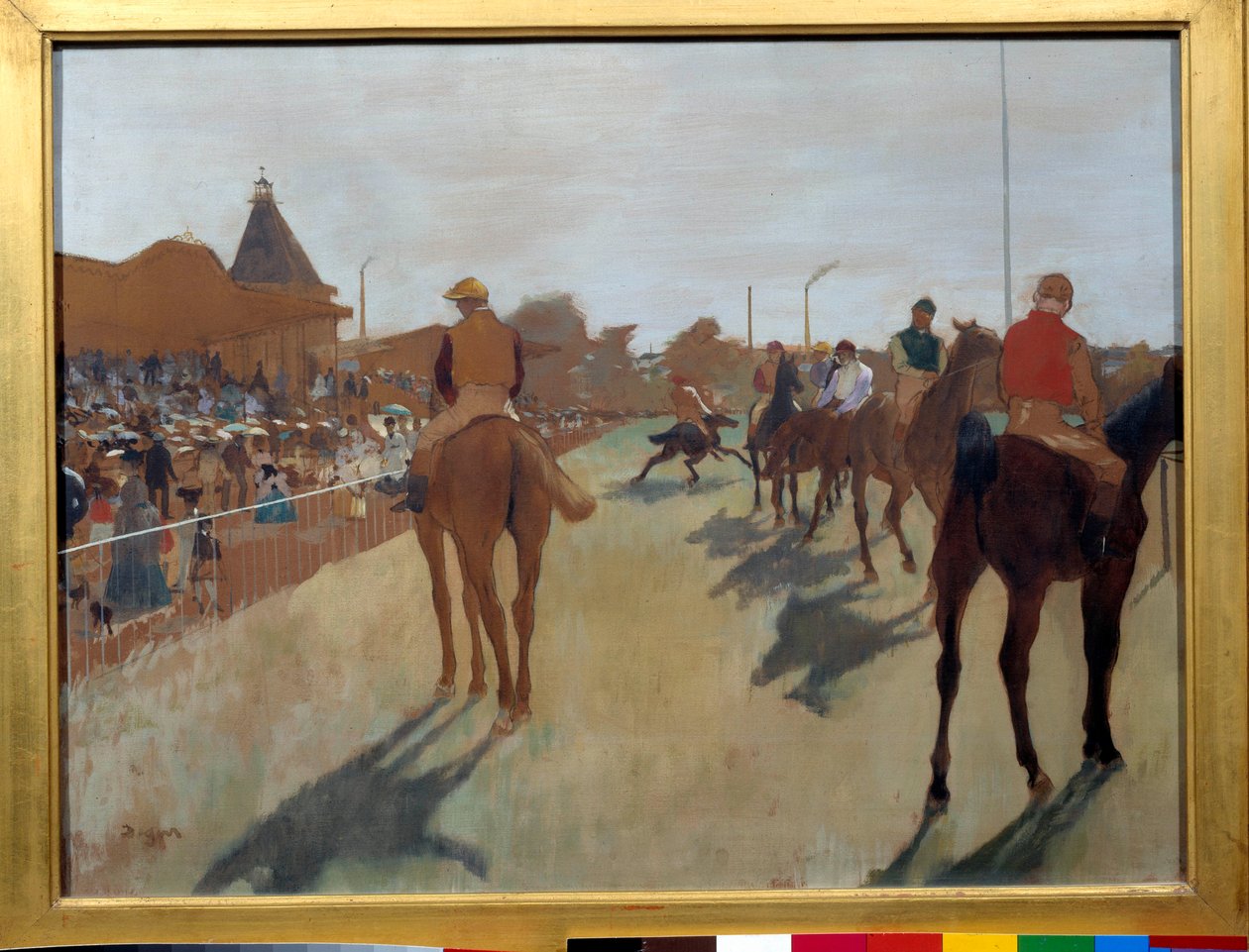 The Defile Says 'Race Horses in Front of the Stands'