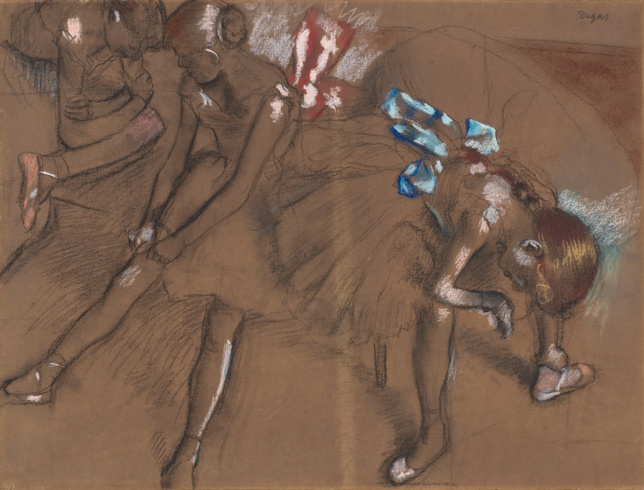 Three Dancers Resting, c.1880 by Edgar Degas