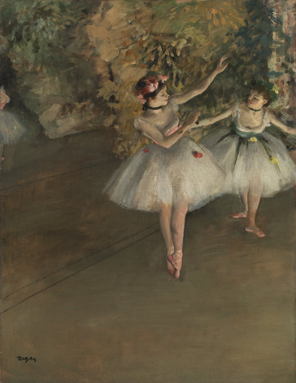 Two Dancers on a Stage, c.1874 by Edgar Degas