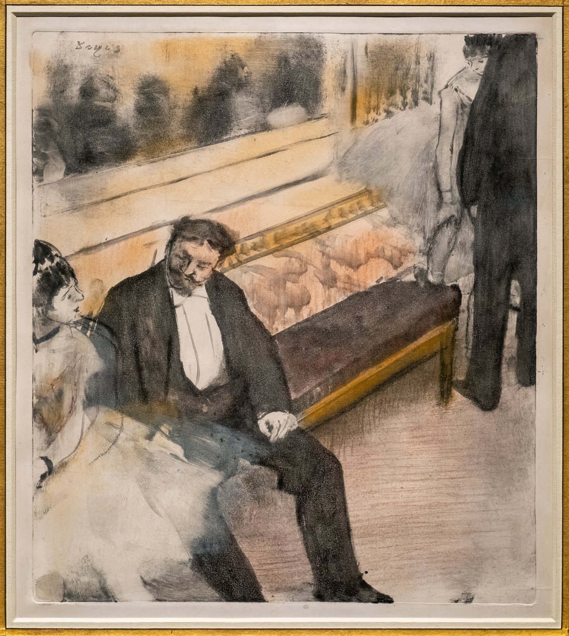 Two Men and Two Dancers by Edgar Degas