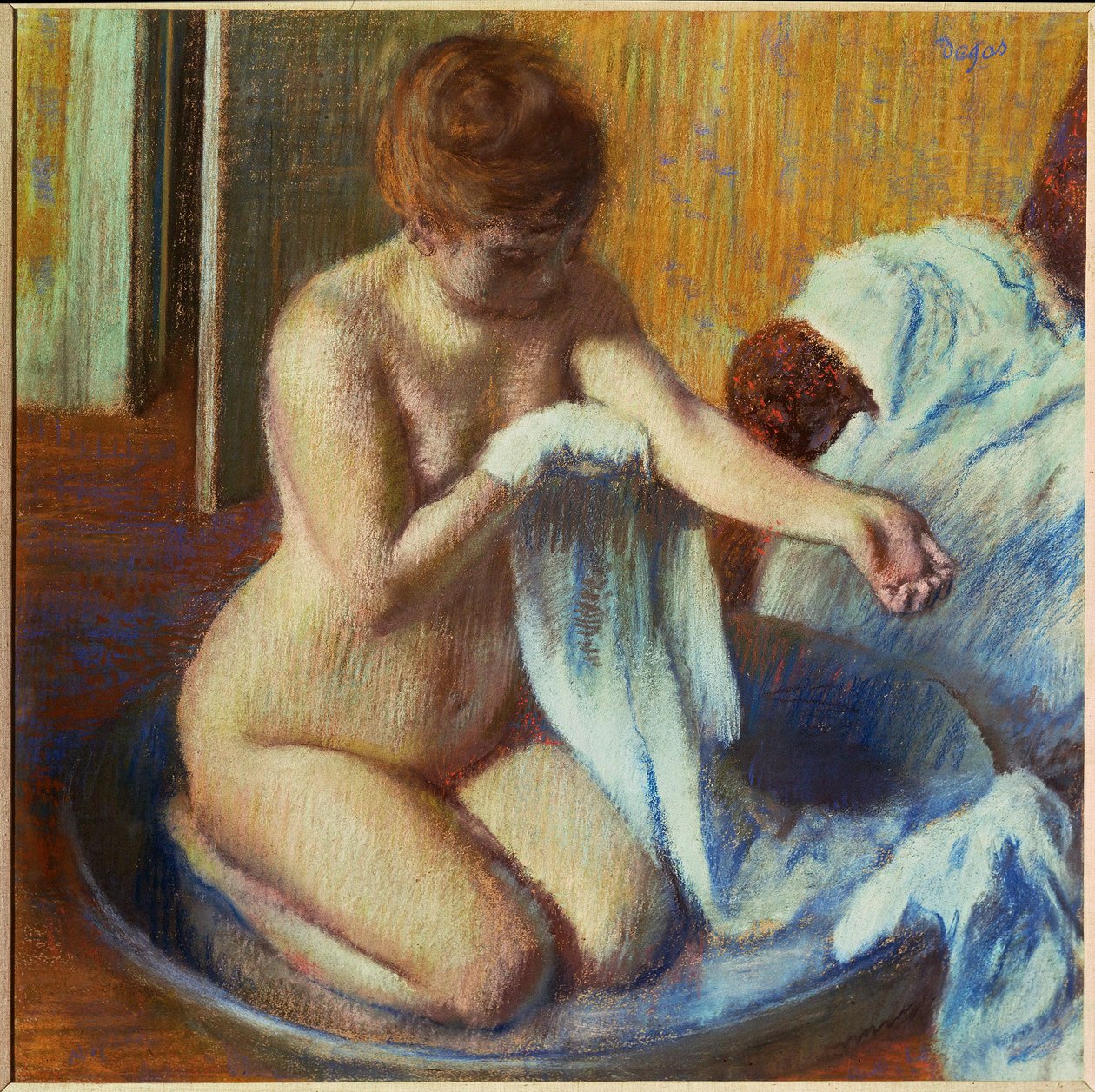 Woman in a bathtub by Edgar Degas