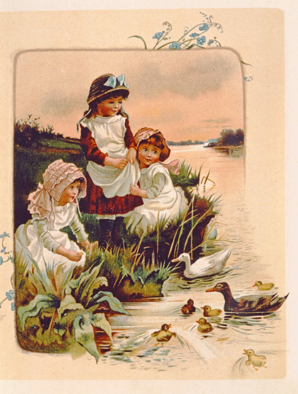 Feeding Ducks, illustration from 