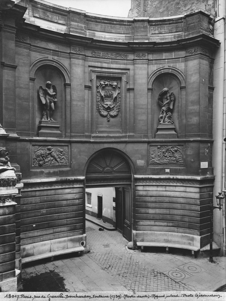 View of the Fountain of the Four Seasons, right part, rue de Grenelle, 1739-46 (detail) by Edmé Bouchardon