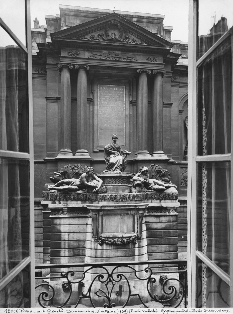 View of the Fountain of the Four Seasons, central part, rue de Grenelle, 1739-46 (detail) by Edmé Bouchardon