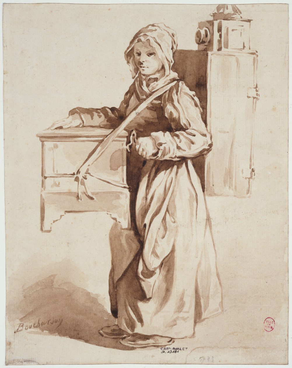 Young Girl with the Magic Lantern by Edmé Bouchardon