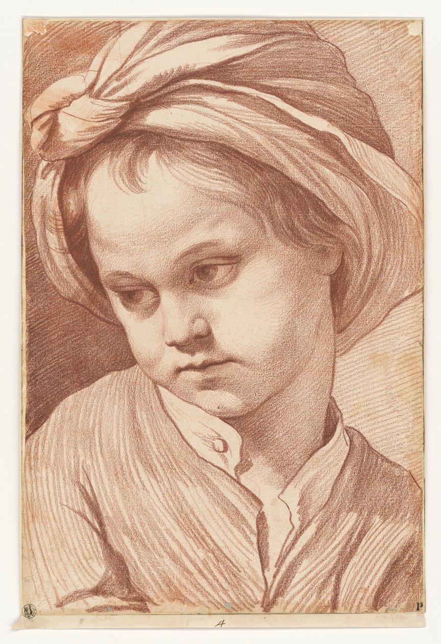 Head Study of a Child by Edmé Bouchardon
