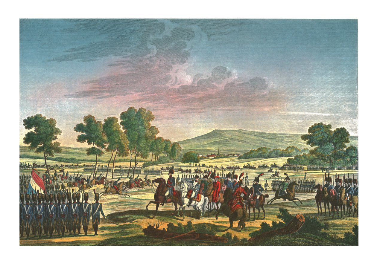 The Imperial Guard Manoeuvring in the Presence of the Two Emperors at Tilsit, 28 June 1807 by Edme Bovinet