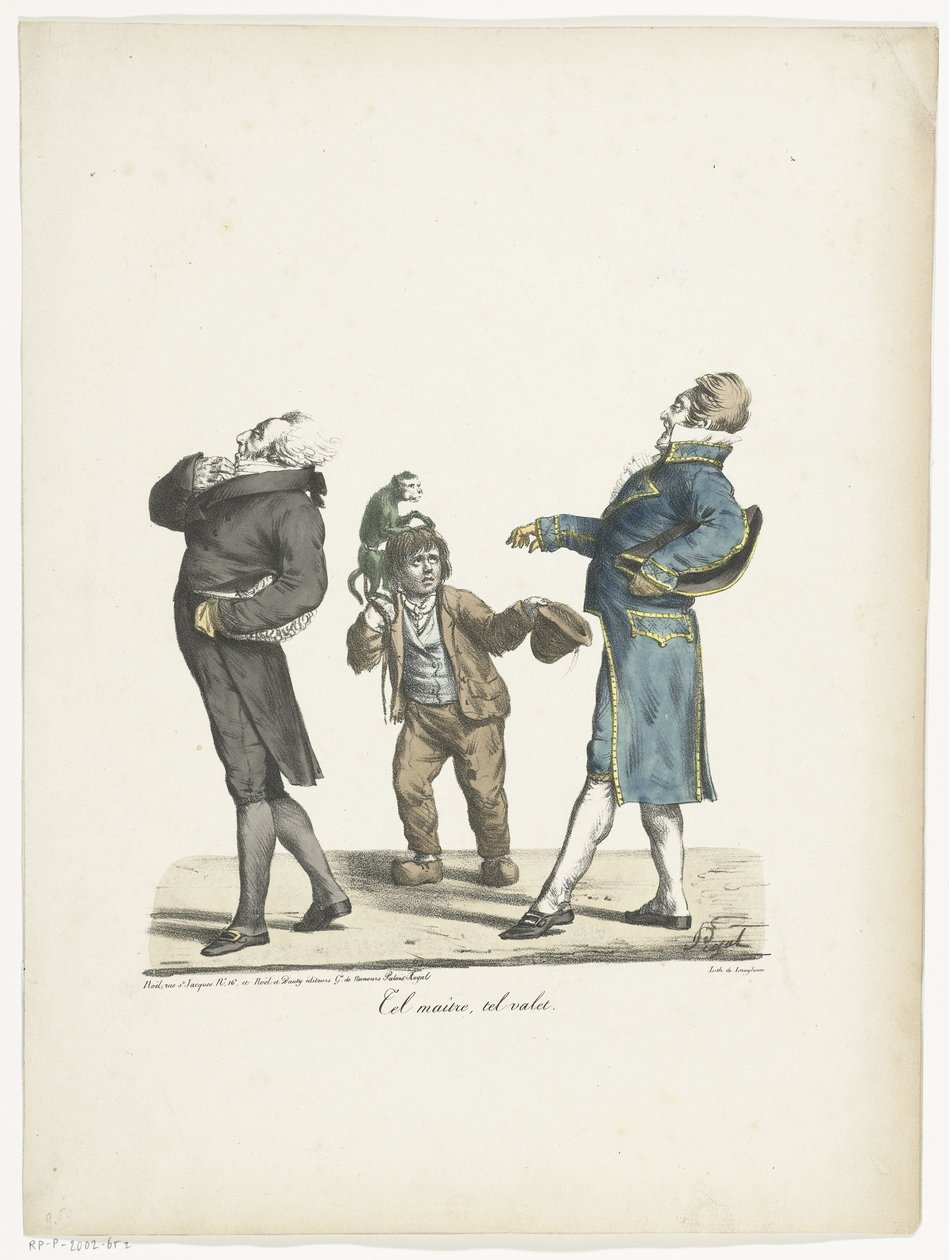 Man and His Servant Walk Arrogantly Past Begging Boy by Edme Jean Pigal