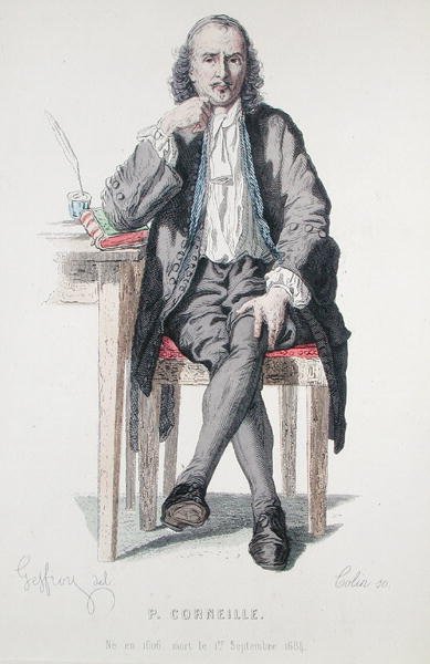 Portrait of Pierre Corneille by Edmond A.F. (after) Geffroy