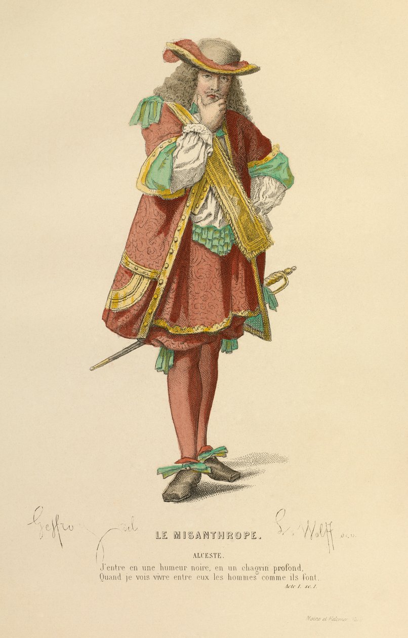 Costume for the role of Alceste by Edmond Aime Florentin Geffroy