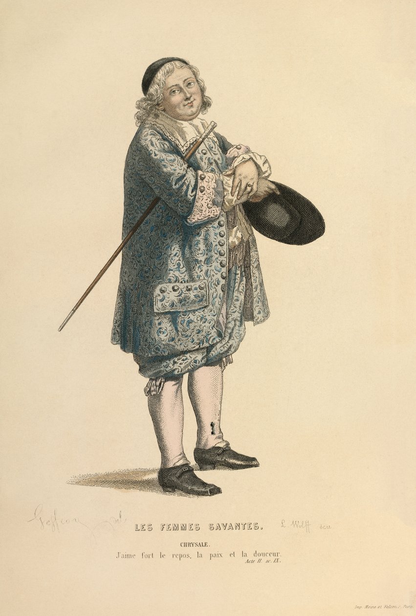 Costume for the role of Chrysale by Edmond Aime Florentin Geffroy