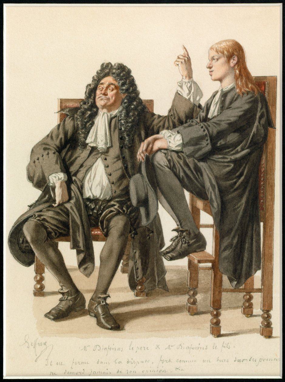 Portrait of Monsieur Diafoirus pere et fils by Edmond Aime Florentin Geffroy