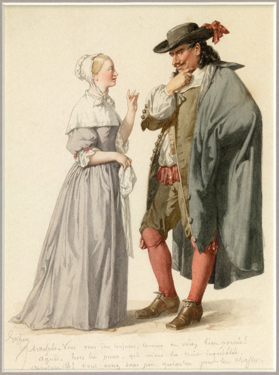 Portrait of Agnes and Arnolphe by Edmond Aime Florentin Geffroy