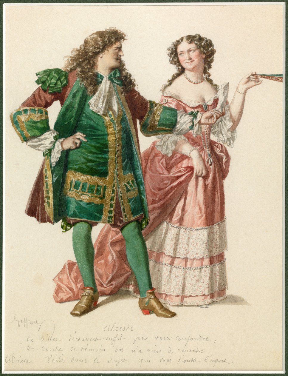 Portrait of Alceste and Celimene by Edmond Aime Florentin Geffroy