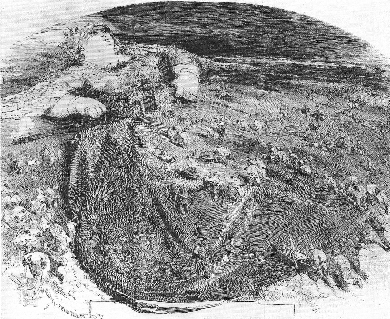 Caricature of Paris Invaded by Demolishers by Edmond Morin