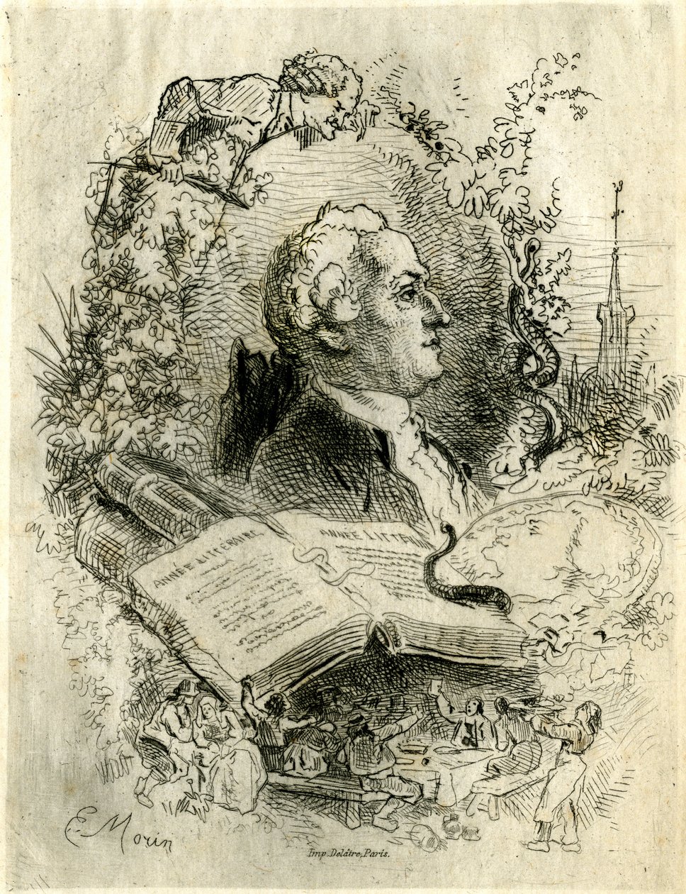 Portrait of Elie Catherine Freron (1718-1776) by Edmond Morin