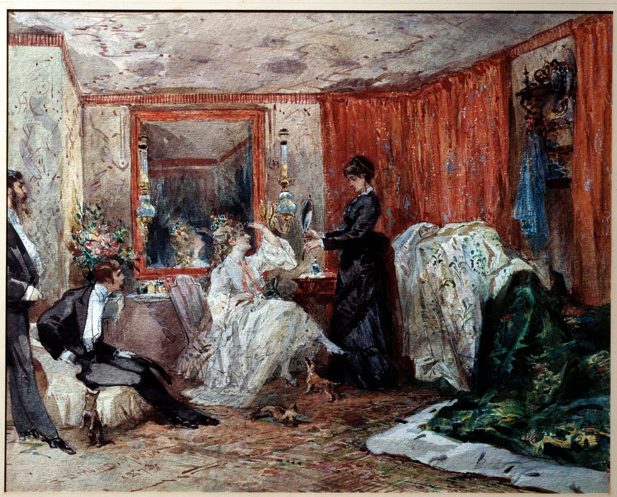 Theatre Comedian Hortense Schneider in Her Dressing Room by Edmond Morin