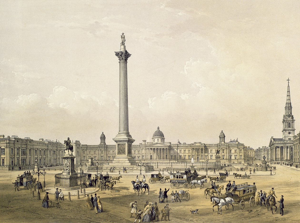 Trafalgar Square, with The National Gallery and St. Martin